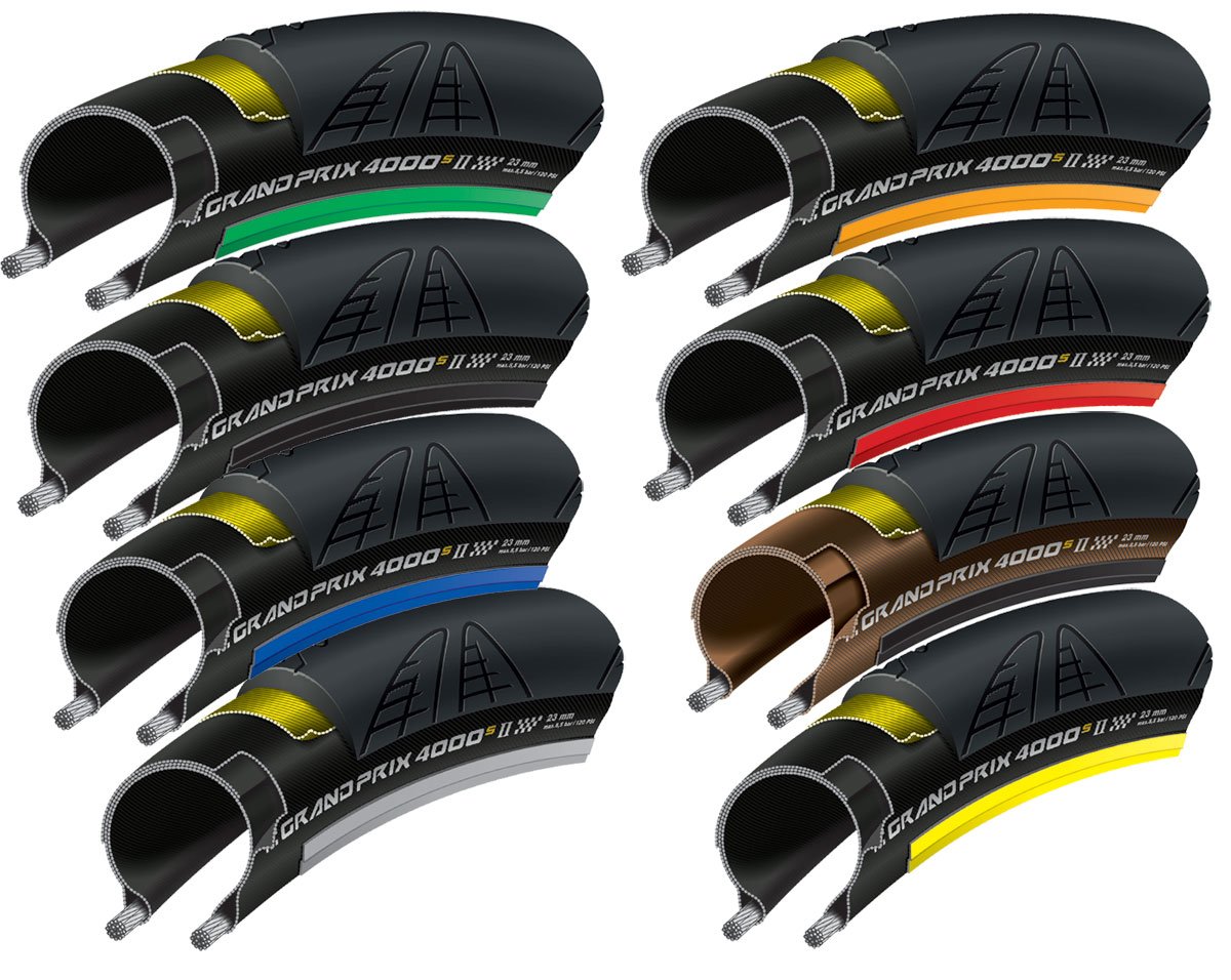 CONTINENTAL GRAND PRIX 4000S II 700×23c EuroBikeParts: Set of 2 Continental Grand Prix 4000 S II